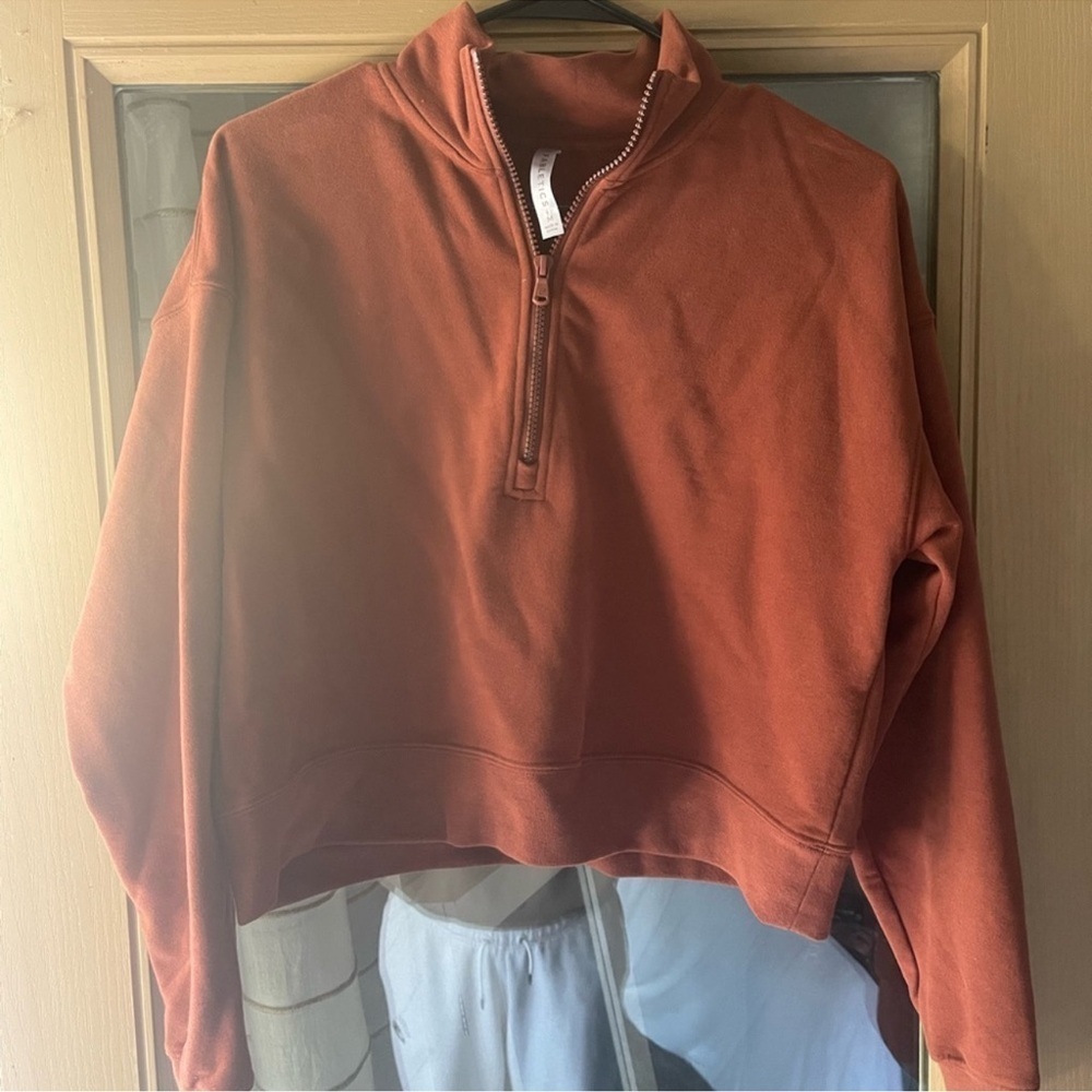 Fabletics Kat Half Zip Java Brown Pullover Size S… - image 8